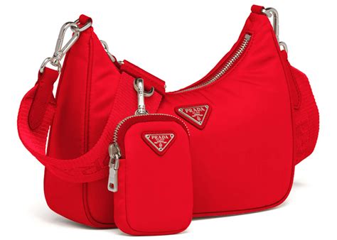 prada re-edition 2005 nylon bag red|prada re nylon crossbody bag.